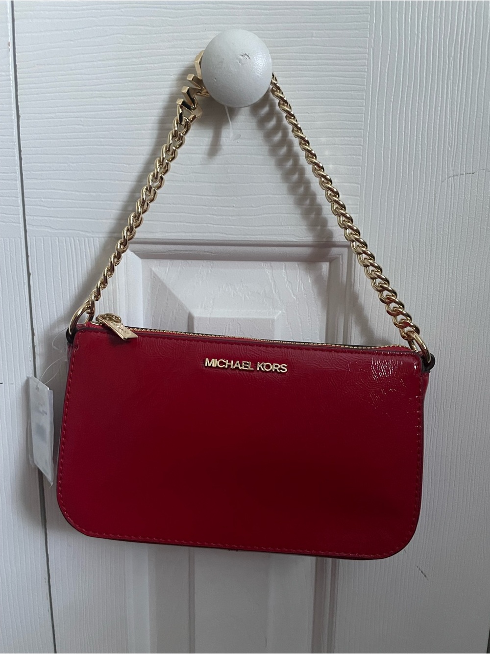 Michael Kors Red Mini Chain Shoulder Bag